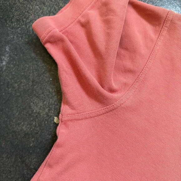 Head Men's Cotton Collared Short Sleeve Polo Shirt Salmon Orange Pink Size Large - Picture 3 of 16